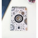 Mikasso 21X14CM Üstten Spiralli Sketch Book - Eskiz Defteri - Siyah Sayfa - 260 gr - 56 Yaprak Sert Düz Orta - Çok Renkli