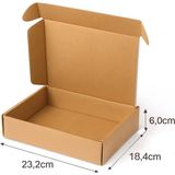 Mikasso 23,2X18,4X6 cm E-Ticaret Kargo Kutusu - Kraft Kutu-25 Adet Kahverengi 18 x 23