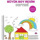 Mikasso 23X33 Resim Defteri, Büyük Boy Resim Defteri, 15 Yaprak, 23*33 Karton Kapak Resim Defteri Karton Spi - Çok Renkli