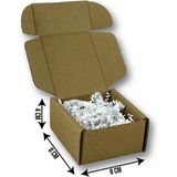 Mikasso 25 Adet 8X8X4CM Kilitli Dayanıklı E-Ticaret Karton Kargo Kutusu Kraft 8 x 8 x 4