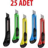 Mikasso 25 Adet Büyük Boy Plastik Maket Bıçağı - Falçata
