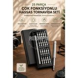 Mikasso 25 Parça Hassas Tornavida Seti Manyetik Uçlu S2 Çelik Telefon Saat Gözlük Tamir Seti Mini Tornavida - Çok Renkli