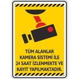 Mikasso 25X35CM / Etiket/tüm Alanlar Kamera Sistemi ile 24 Saat Izlenip Kayıt Alınmaktadır/v1-2