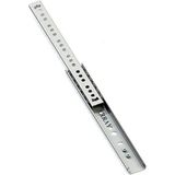 Mikasso 27 mm 31CM Gömme Ince Teleskopik Bilyeli Dolap Çekmece Rayı Gri