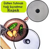 Mikasso 29 cm Yağ Sıçratmaz Tel Kapak Üstten Tutmalı Metal Kızartma Kapağı Tava Üstü Sıçrama Önleyici Kapak