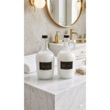 Mikasso 2’li Cam 1500 ml Deterjanlık Set & Dekoratif Banyo Seti Cam Siyah - Çok Renkli
