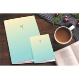 Mikasso 2'li Defter Set Pastel Notebook Gradient Serisi 02 Karton Düz Çizgisiz Orta Boy Beyaz Not Defteri A5 - Çok Renkli