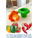 Mikasso 2'li Dolmalık Biber Kabak Patlıcan Oyacağı, Kırılmaz Pratik Dolma Oyucu Çok Renkli