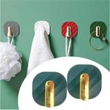 Mikasso 2'li Kendinden Yapışkanlı Askılık Retro Yeşil Dolap Kapak Kulpu Banyo Mutfak Havlu Askısı 103502 Çok