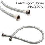 Mikasso 2'li Klozet Taharet Musluğu Bağlantı Hortumu Flex 50 cm