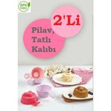 Mikasso 2'li Pratik Pilav ve Tatlı Kalıbı 2 Adet Pilav ve Tatlı Şekillendirici Helva Kalıbı Plastik