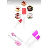 Mikasso 2'li Silikon Spatula Fırça Seti, Pasta Spatula Fırça Set, Mutfak Silikon Yumurta Sürme Fırçası Silik