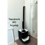 Mikasso 2li Su Akıtmayan Yapışkanlı Banyo Lavabo Wc Temizleme Fırçası-Tuvalet Fırçası Plastik Siyah - Çok Renkli