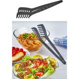 Mikasso 2'li Teflon Makarna Maşası ve Maşalı Spatula Seti, Yanmaz Yapışmaz Pratik Mutfak Servis Seti Plastik