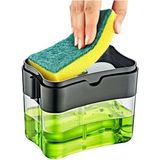 Mikasso 2'si Bir Arada Süngerli Sıvı Deterjan Dispenseri Kutusu Plastik Beyaz