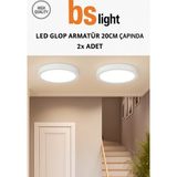 Mikasso 2X18W LED Panel Sıva Üstü Armatür –beyaz- LED Avize Tavan Lambası Glop Aplik Banyo Balkon Wc Koridor - Çok Renkli