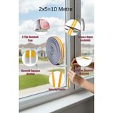 Mikasso 2x5=10 Kapı Pencere Bandı Fitili Soğuk Izolasyon Kauçuk Bantları