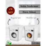 Mikasso 3.5 Litre Kapasiteli Deterjan Saklama Kutusu Seti – Düzenli ve Estetik Çamaşır Odaları Için Plastik