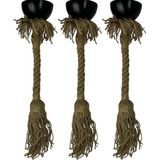 Mikasso 3 Adet 50 cm Halat Sarkıt Avize Set Halat 1 E27 Kahverengi Salon / Oturma Odası - Çok Renkli