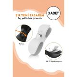 Mikasso 3 Adet Beyaz Yapışkanlı Kablo Sabitleyici Düzenleyici Çok Amaçlı Kablo Tutucu Kablo Toparlayıcı