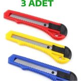 Mikasso 3 Adet Büyük Boy Plastik Maket Bıçağı - Falçata