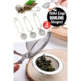 Mikasso 3 Adet Çay Demlik Süzgeci – Bitki Çayı Için Metal Filtre Çay ve Kahve Için Paslanmaz Çelik Filtrele