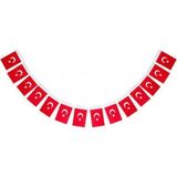 Mikasso 3 Adet Ipli Orta Kağıt Türk Bayrağı 50'li Paket 12,5 x 8 cm - Çok Renkli