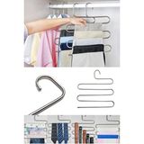 Mikasso 3 Adet - Metal 5 Katlı Dolap Içi Pantolon Eşarp Şal Askısı , Çoklu Askılık, Dekoratif Akıllı Askı Me
