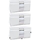 Mikasso 3 Adet - Pencereli Yastık Yorgan Hurcu 75 x 40 x 40 cm Tela 75 x 40 Beyaz