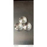 Mikasso 3 Adet Şeffaf Disk Kristal Avize Taşı Çift Delikli(Çap 3 Cm) Kristal Taş 1 E14 Gümüş Salon / Oturma - Çok Renkli