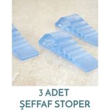 Mikasso 3 Adet Şeffaf Stoper Pencere ve Kapılar Için Pratik Çözüm