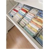 Mikasso 3 Adet - Xlarge 8 Gözlü Dolap Içi Akardiyon Organizer 31 x 36 x 12 - 3 Adet Kumaş Gri