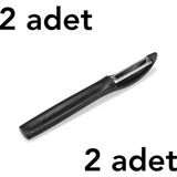 Mikasso 3 Adet Yan Soyacak Qlux Ideas Bpa Içermez Şef Soyacak L-00835 Yan Soyacak Siyah