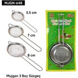 Mikasso 3 Boy Süzgeç Seti Çelik