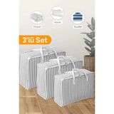 Mikasso 3 Boy Yorgan, Yastık, Kıyafet Hurcu - Halat Desen Polipropilen 70 x 30 Kahverengi Tr