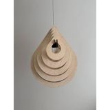 Mikasso 3 Boyutlu Damla Ahşap Avize. Minimalist Tasarım Ahşap 1 Belirtilmemiş Krem Salon / Oturma Odası - Çok Renkli