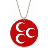 Mikasso 3 Hilal Dikiz Aynası Süsü Kısa Zincirli Araç Içi Ayna Aksesuarı Dekoratif Oto Ayna Süsü - Çok Renkli