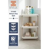 Mikasso 3 Katlı Banyo Köşe Rafı - Duş Içi Şampuanlık ve Düzenleyici Organizer - Modüler Üçgen Raf Plastik 3 - Çok Renkli