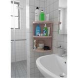Mikasso 3 Katlı Banyo Köşe Rafı Tabanları Izgara Su Birikmesini Önler Paslanmaz Dirençli Plastik Plastik 3 P - Çok Renkli