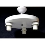 Mikasso 3 Lü Metal Avize Metal 1 E27 Beyaz Salon / Oturma Odası - Çok Renkli