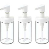 Mikasso 3 Lü Sıvı Sabunluk Cam 250ML Yükseklikx 17 cm Cam Beyaz - Çok Renkli