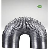Mikasso 3 Metre Telli Esnek Aspiratör-Davlumbaz Borusu (12 cm Çap) Metalik