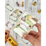 Mikasso 3 Parça Farklı Boyutlarda Yeşil Sticky Note Set / Post-It / Bloknot / Not Kağıdı Karton Düz Çizgisiz - Çok Renkli