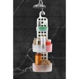Mikasso 3 Raflı Banyo Askısı, Şampuan Rafı, Banyo Duş Rafı, Çok Amaçlı Düzenleyici Raf 25X13X71 cm Beyaz - Çok Renkli