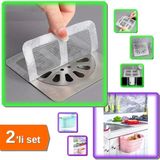 Mikasso 30 Adet Yapışkanlı Banyo Gider Koruyucu + Dolap Kapağı Organizeri – Tezgah Çöp Kutusu - 2li Set X4G2 - Çok Renkli