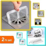 Mikasso 30 Adet Yapışkanlı Gider Koruyucu + 2 Adet Beyaz 8 Bölmeli Tencere Kapak Organizer - 2li Set R2B3E3 - Çok Renkli