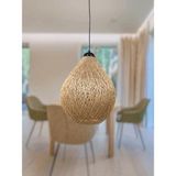 Mikasso 30 cm x 36 cm x 96 Rustik Jüt Halatlı Sarkıt Lamba Avize Keten Ip Başlık Küre Top Sarkıt Avize Damla - Çok Renkli