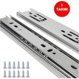 Mikasso 30CM Çekmece Rayı Çekmece Kızağı Mobilya Rayı Bej
