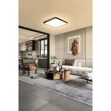 Mikasso 30X30 cm Büyük Boy 24W Siyah Kasa LED Panel Avize Armatür Salon Banyo Balkon Tuvalet ve Wc Lambası M - Çok Renkli