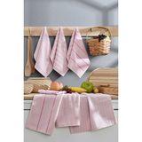 Mikasso 30X50 cm 6'lı Mutfak Havlusu Pamuk Polyester Setli Ürün Pembe Belirtilmemiş - Çok Renkli